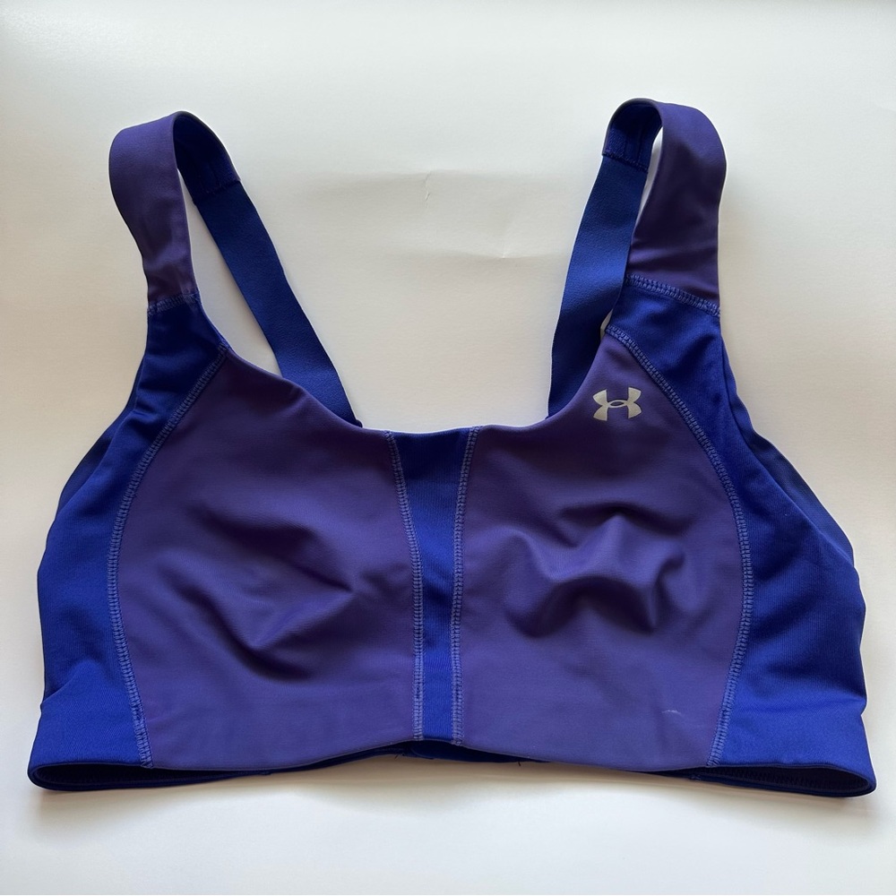 Under Armour Women’s HeatGear Sports Bra Purple and Blue 34DD